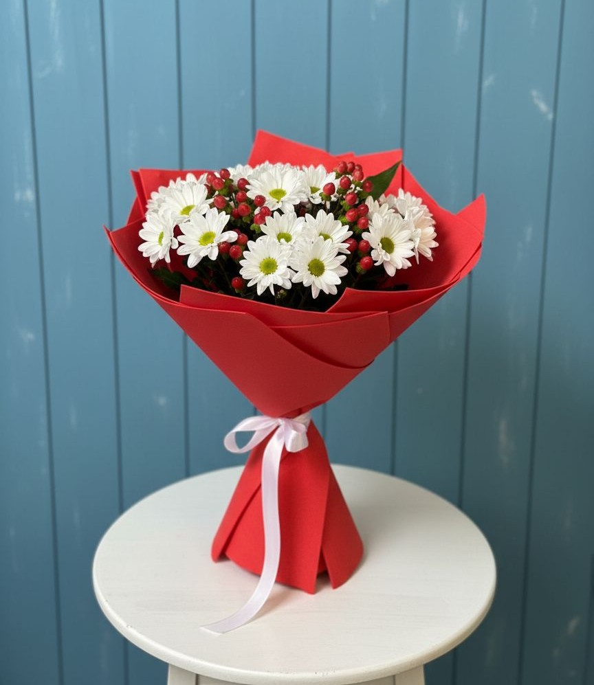 Букет цветов из: Хризантемы в Краасномайский