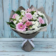 Букет цветов из:  Герберы, Альстромерии и Хризантемы в Краасномайский
