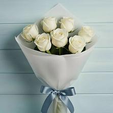 Букет 7 Белых роз Эдлесс Лав в Краасномайский