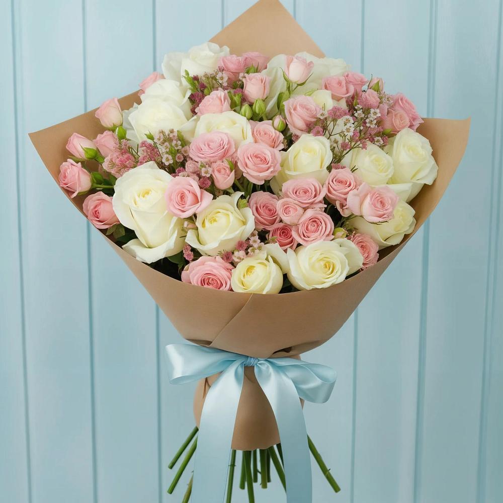 Букет цветов из: Розы в Краасномайский