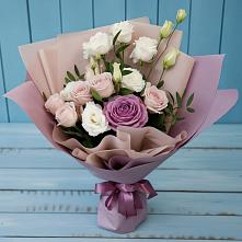 Букет цветов из:  Розы и Лизиантусы в Краасномайский