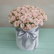 Цветочная композиция из Розы в шляпной коробке #REPLACE_PRED# Краасномайский