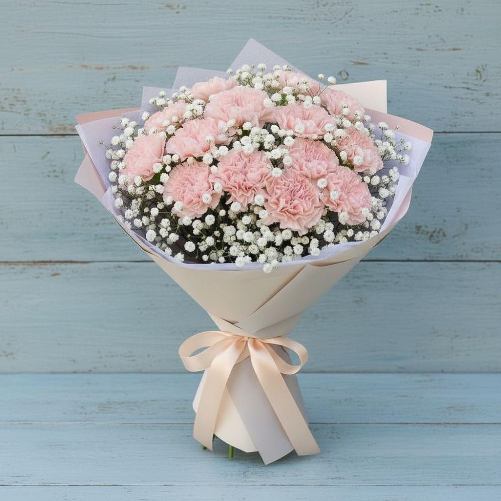 Букет цветов из: Гвоздики в Краасномайский