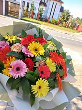 Букет цветов из:  Герберы #REPLACE_PRED# Краасномайский