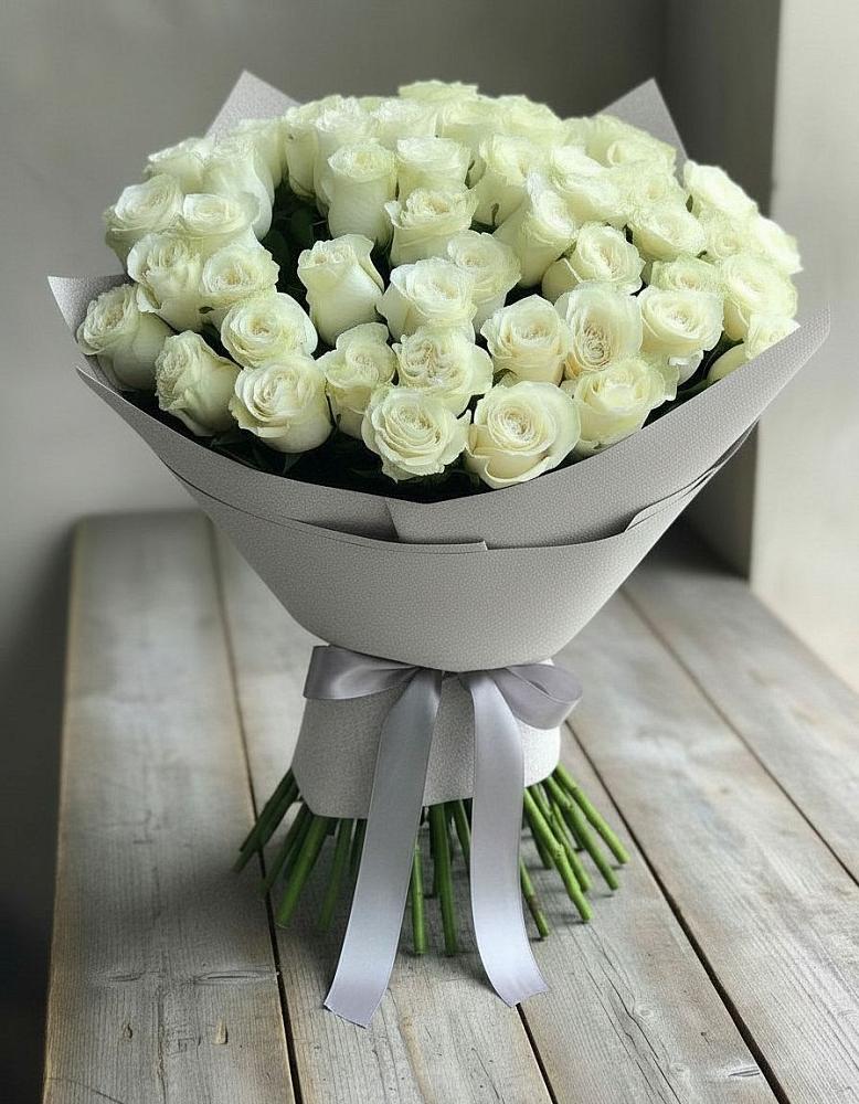 Букет 35 Белых роз в Краасномайский