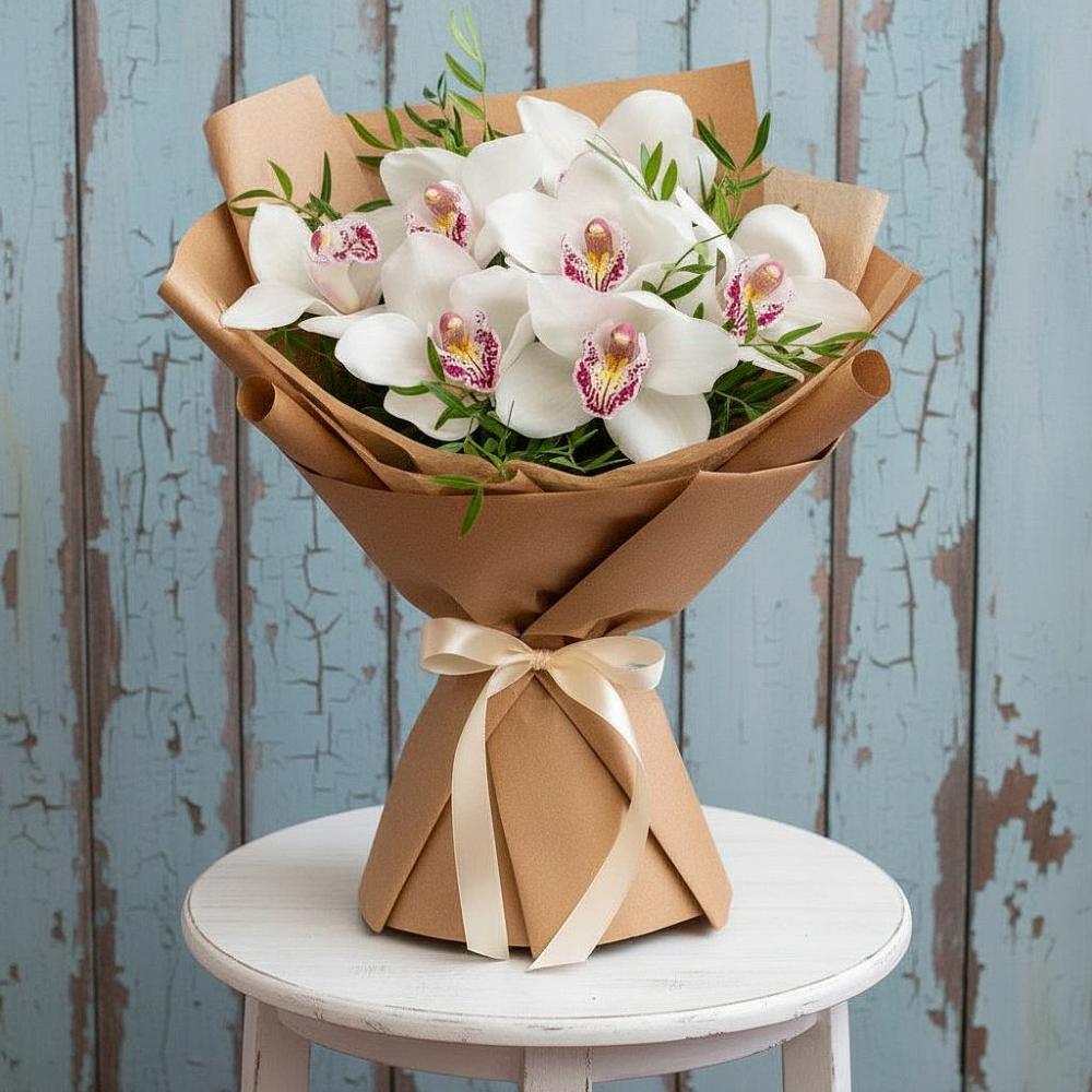 Букет цветов из: Орхидеи и Розы в Краасномайский