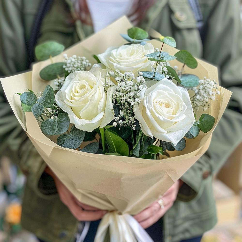 Букет цветов из: Розы в Краасномайский