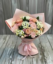 Букет цветов из:  Гвоздики, Розы и Хризантемы в Краасномайский