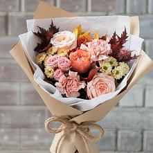 Букет цветов из:  Гвоздики, Хризантемы и Розы в Краасномайский
