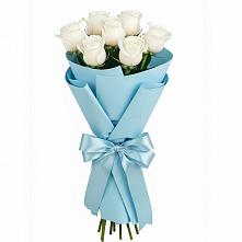 Букет 7 белых роз Проуд в Краасномайский