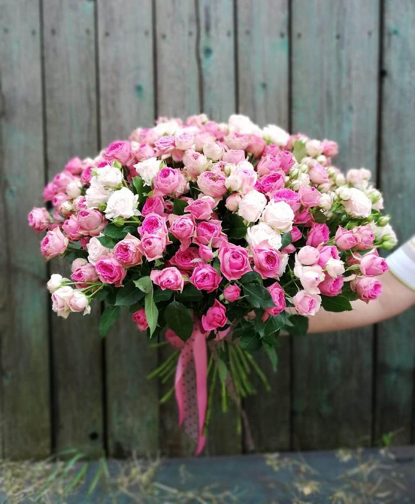 Букет Розовые кустовые розы Натали и Лав Лидия в Краасномайский