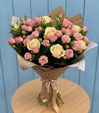 Букет цветов из:  Розы в Краасномайский