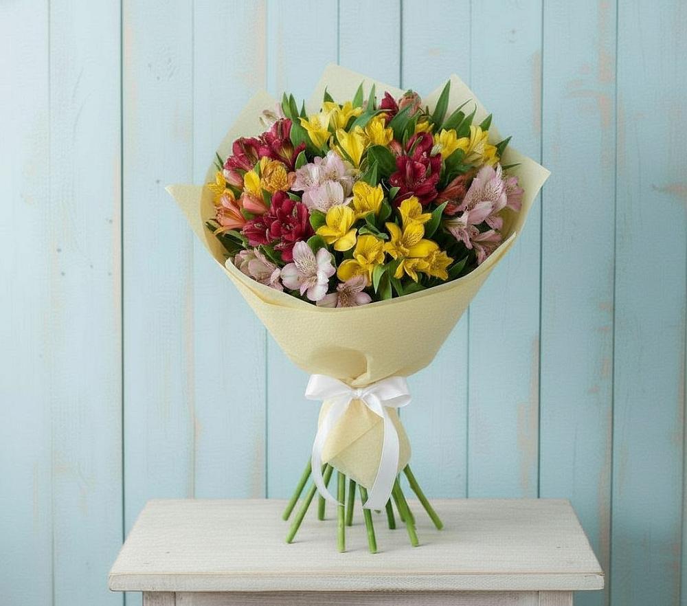 Букет цветов из: Альстромерии в Краасномайский