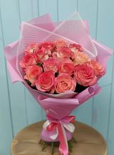 Букет 15 Розовых роз Равель #REPLACE_PRED# Краасномайский