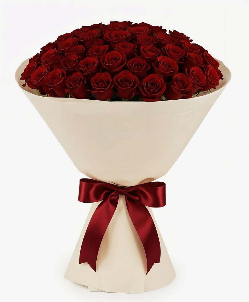 Букет 101 Бордовая роза Блэк Бакарра в Краасномайский